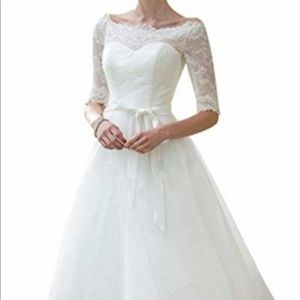 Tea length wedding dress size 20